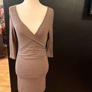 Xxs bodycon knee length long sleeved dress